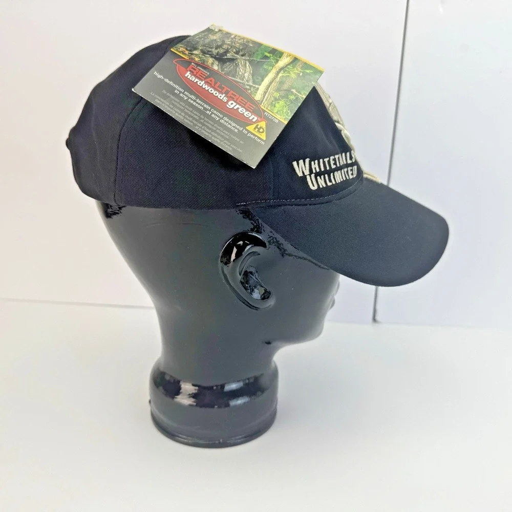 Whitetails Unlimited Hat - 25 Years Anniversary Deer Hunting Cap Black - NWT - Picture 6 of 14
